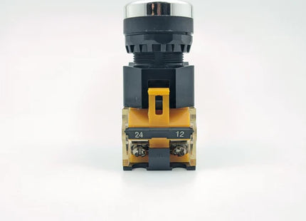 Push Button Green LA 38 | Self Locking | Dia 22 mm | 10 Amp | Imported