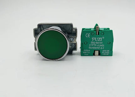 Push Button Single Green | With base | LAY 5 | Dia 22 mm | Imported