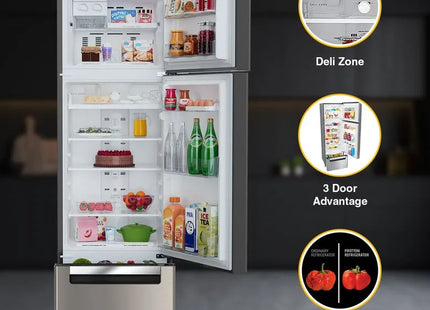 Whirlpool 235 L Frost Free Triple Door Refrigerator  (Radiant Steel, FP 253D PROTTON ROY RADIANT STEEL(Z))