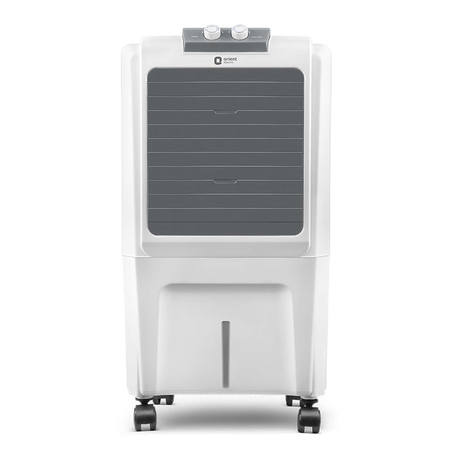 Orient Electric Durachill 40 L Portable Air Cooler For Home | Densenest Honeycomb Pads |17% More Air Delivery | Fully Collapsible Louvers |Inverter Compatible | Air Cooler For Room | White & Grey