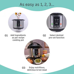 WONDERCHEF Nutri-Pot Electric Pressure Cooker  (6 L, Black & Silver)