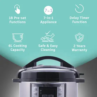 WONDERCHEF Nutri-Pot Electric Pressure Cooker  (6 L, Black & Silver)