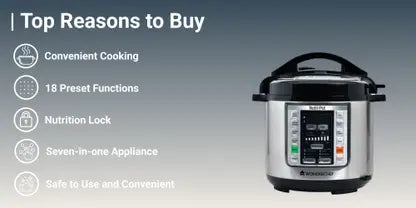 WONDERCHEF Nutri-Pot Electric Pressure Cooker  (6 L, Black & Silver)