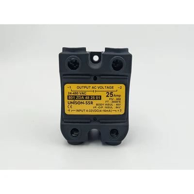 Relays SSR | 25 Amp | Output 24-480 VAC | Input 4-32 VDC | Unison