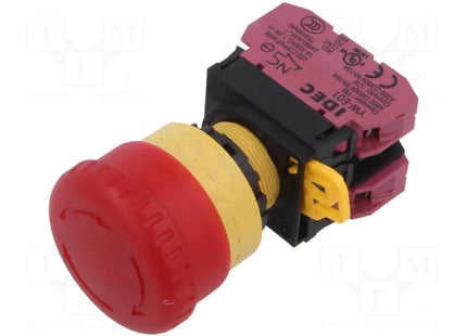 MODEL-YW1L-V4E02Q4R DIA-22MM 24 VDC ILLUMINATED PUSH BUTTON