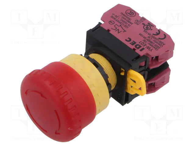 MODEL-YW1L-V4E02Q4R DIA-22MM 24 VDC ILLUMINATED PUSH BUTTON