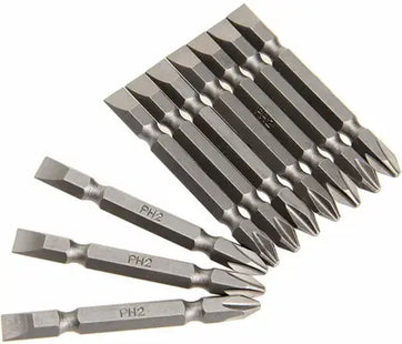 Model- Buku 10 pcs(Plus & Minus) Philips Screwdriver bit 65mm Magnetic Head