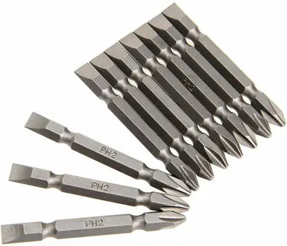 Model- Buku 10 pcs(Plus & Minus) Philips Screwdriver bit 65mm Magnetic Head