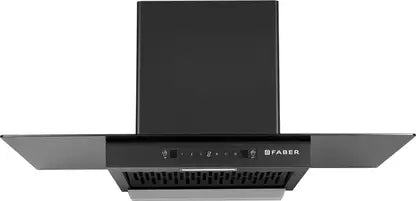 FABER HOOD MERCURY PRO IN HC SC BK FL 90 Auto Clean Straight Glass | Touch & Gesture Control | Autoclean| Powerful Suction |Filterless Technology| Low Noise Wall Mounted Black 1200 CMH Chimney