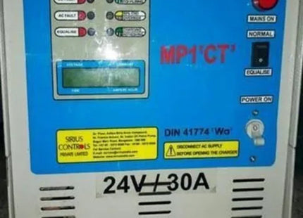 MODEL-BATTERY CHARGER 24V/30 AMP MAKE SIRUS HF 24V 30 AMP 230VAC 1PH 50HZ