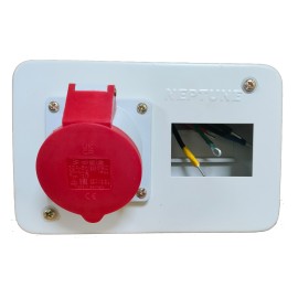 MODEL- 3 PHASE PHASE PLUG SOCKET COMBINED WITH METAL ENCLOUSER 3A 5PIN NEPTUNE IP44 AC BOX PRODUCT ID-3202MAKE SCHINIDER