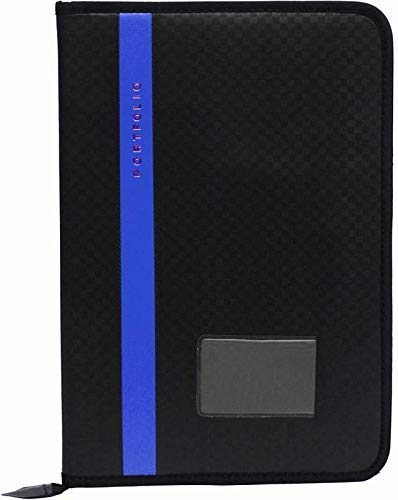 YBN Waterproof A4 Size Faux Leather Executive Professional File Folders for Certificates, Legal Documents with 20 Leafs/Sleeves/Document Folder with Zip Colours May Vary
