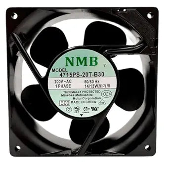 MODEL-AXIAL FAN 120X38MM-2900 RPM-14W-200V-103.6 CFM MODEL-4715PS-20T-B30 MAKE NMB