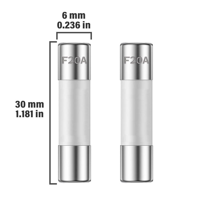 MODEL- FAST BLOW 6X30 CERAMIC TUBE FUSE 20 AMP