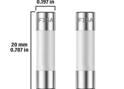 MODEL- FAST BLOW 5X20 CERAMIC TUBE FUSE 15 AMP