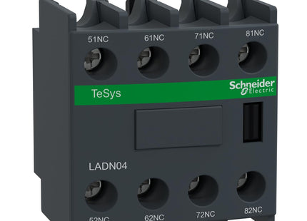 MODEL- SHNEIDER CONTACT BLOCK LADN04 FOR R/F CARD AND BLOW ROOM