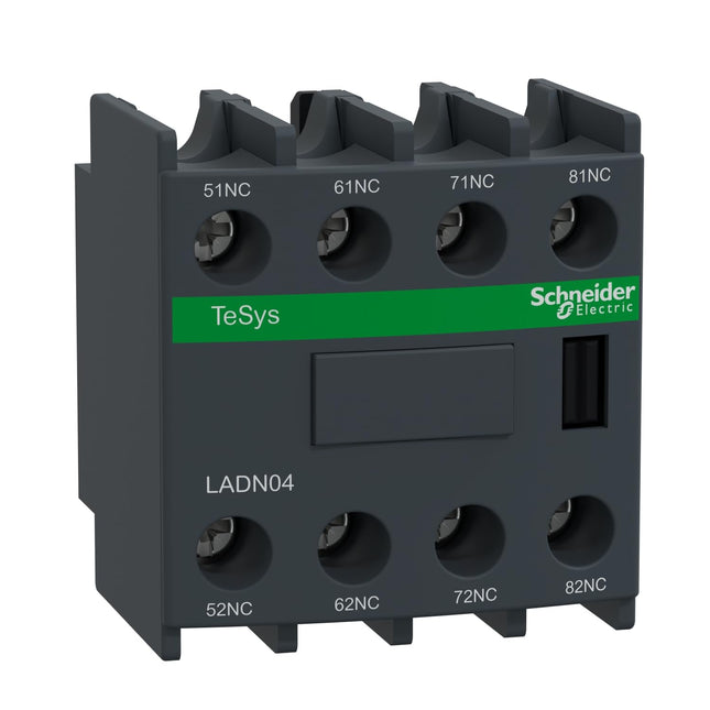 MODEL- SHNEIDER CONTACT BLOCK LADN04 FOR R/F CARD AND BLOW ROOM