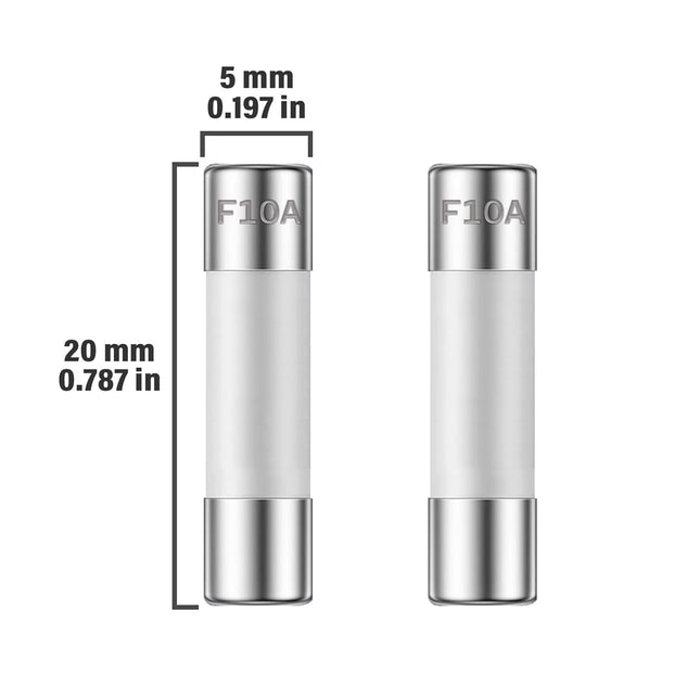 MODEL- FAST BLOW 5X20 CERAMIC TUBE FUSE 10 AMP
