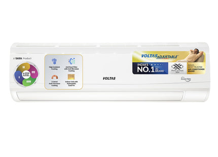 Voltas 1.5 ton 5 Star, Inverter Split AC (Copper, 4-in-1 Adjustable Mode, Anti-dust Filter, 185V Vectra CAR, White)