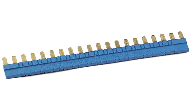 MODEL-CONNECTING BAR 20 POS JUMPER 38X1 SERIES BLUE 093.20 TO SOCKETS