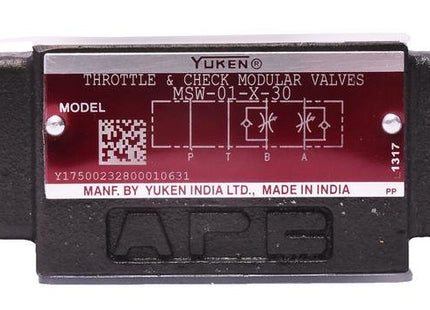 Model-Yuken Valve MSW-01-X-30