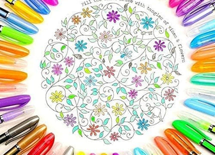 Qatalitic Set of 48 Neon Gel Pens consisting Fluorescent, Metallic, Glitter, and Pastel Colour pens for DIY Art & Crafts (Sketching, Drawing & Painting Purpose)