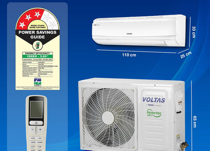 Voltas 2 Ton 3 Star, Fixed Speed Split AC (Copper, Anti Fungi Technology, Anti-dust Filter, 243 Vectra Plus, White)