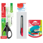 Maped Office Kit|Office Supplies|Scissor|Stapler|Cutter|Premium Office Set|Cutting Tools|Office Products|Combo for Office|Office Stationery|Ideal for Day to Day Usage of Home and Office