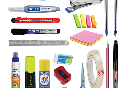 QURTASIA All in 21 Items Stationery for Office, School, Shop & Hospital Office Set (Multicolor)