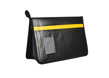 YBN Waterproof A4 Size Faux Leather Executive Professional File Folders for Certificates, Legal Documents with 20 Leafs/Sleeves/Document Folder with Zip Colours May Vary