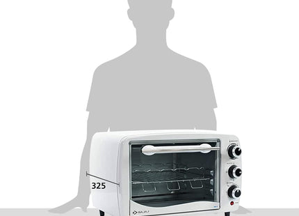 Bajaj 1603T Oven Toaster Grill (Otg) With Baking & Grilling Accessories, Oven For Kitchen With Transparent Glass Door, 2 Year Warranty, White, 1200 Watts, 16 liter