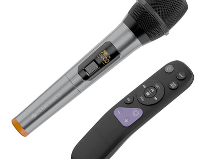 ZEBRONICS 1100 Watts Powerful Soundbar, 7.2.4 Home Theatre, Wireless (Dual Satellites + Dual Driver Subwoofer) Dual Radiators, DTS X, Dolby Atmos, Karaoke UHF Mic, HDMI eARC, Optical (Juke BAR 10000)