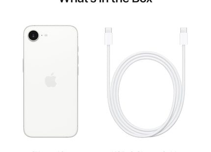 iPhone 16e 512 GB: Built for Apple Intelligence, A18 Chip, Supersized Battery Life, 48MP Fusion. Camera, 15.40 cm (6.1″) Super Retina XDR Display; White