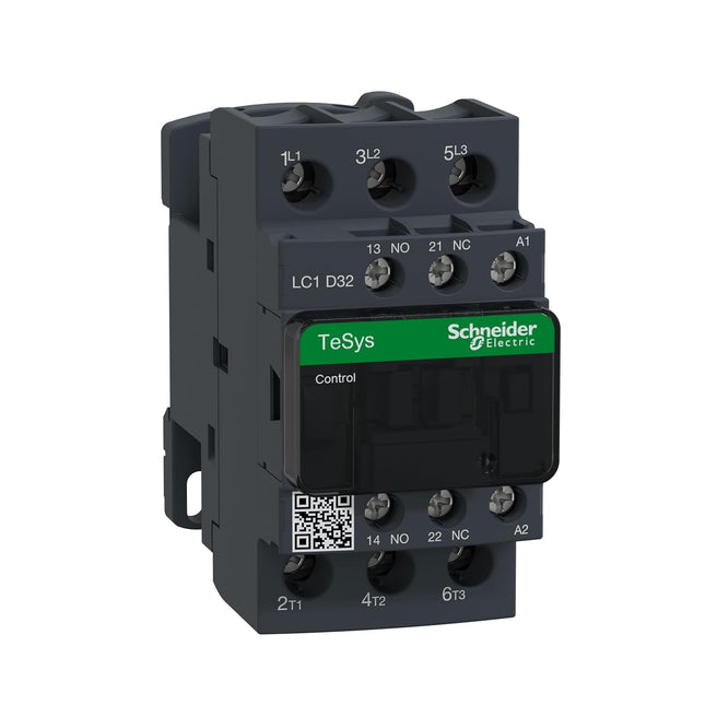 MODEL- SCHNEIDER MAKE 3POLE CONTACTOR 220VAC WITH 1NO+1NC BLOCK MODEL- 18ALCID-18