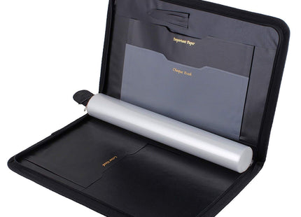 YBN Waterproof A4 Size Faux Leather Executive Professional File Folders for Certificates, Legal Documents with 20 Leafs/Sleeves/Document Folder with Zip Colours May Vary