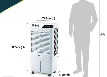 Bajaj DMH90 Neo 90L Desert Air Cooler For Home | For Larger Room | Big Ice Chamber | High-Speed | Invertor Compatible | 90Ft Air Throw | 3 Yrs Warranty (1 Yr Standard + 2 Yrs Extended Warranty)【White】