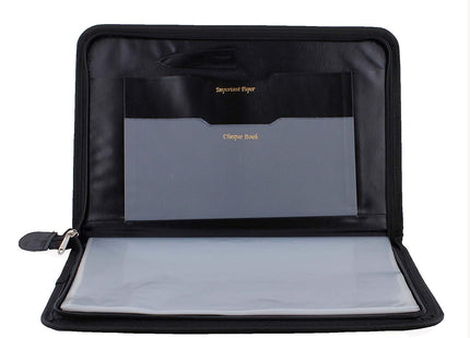 YBN Waterproof A4 Size Faux Leather Executive Professional File Folders for Certificates, Legal Documents with 20 Leafs/Sleeves/Document Folder with Zip Colours May Vary
