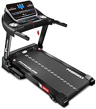 PowerMax Fitness TDM-97 (4HP Peak) Manual Incline Motorized Foldable Treadmill for Home use with 12 preset Workouts, Max Speed 12kmph, Aux, Speaker|Cardio Machine for Max User 110Kg, Heart Rate Sensor