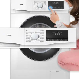 TCL 8.5 kg Digital Inverter Motor 1400 RPM Fully Automatic Front Load Washing Machine with In-built Heater White  (TWF85-P6S)