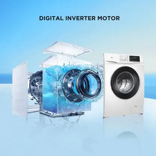 TCL 8.5 kg Digital Inverter Motor 1400 RPM Fully Automatic Front Load Washing Machine with In-built Heater White  (TWF85-P6S)