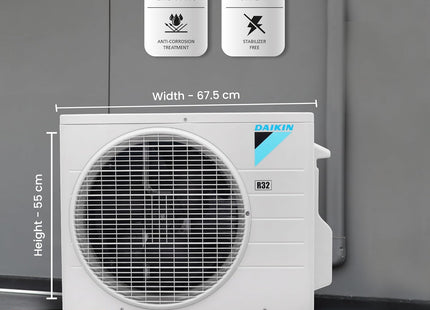 Daikin 0.8 Ton 3 Star, Fixed Speed Split AC (Copper, PM 2.5 Filter, 2022 Model, FTL28U, White)