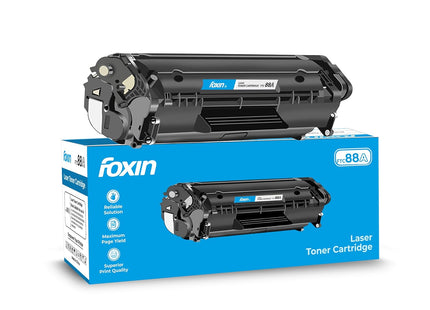 FOXIN FTC 88A/CC388A Black Laser Toner Cartridge Compatible for HP Laserjet Printer M1136, MFP, P1007, P1106, P1108, P1008, M1213nf, MFP, M126nw MFP, M1218nfs, M128fw MFP, M128fn , MFP, M226DW, M226DN