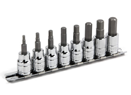 MODEL-  POWER BUILL HEX BIT SOCKET SET 8 PIECE 3/8 INCH DRIVE METRIC SIZES 3-10MM BALL END SOCKETS