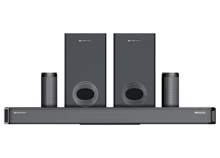 ZEBRONICS Juke BAR 9775, Dolby Soundbar, 650 Watts, 5.2.2 Surround, Dolby Atmos, Dual Wireless Subwoofer & Rear Satellites, 5 Driver Soundbar, Bluetooth | HDMI (eARC) | Optical | USB | AUX