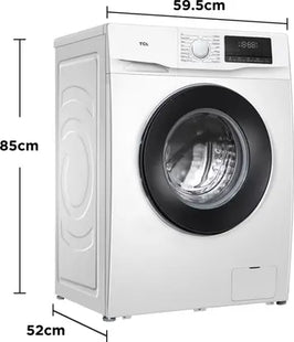 TCL 8.5 kg Digital Inverter Motor 1400 RPM Fully Automatic Front Load Washing Machine with In-built Heater White  (TWF85-P6S)