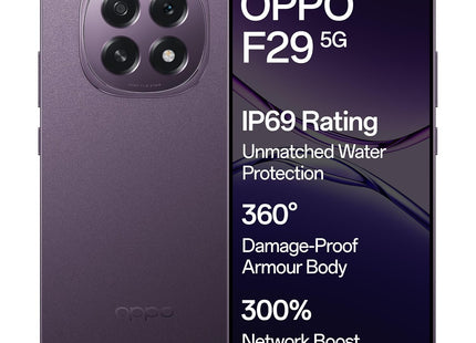 OPPO F29 5G (Solid Purple, 8GB RAM, 256GB Storage)