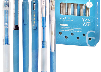 FunBlast Gel Pens for Writing, 5 Pcs Gel Pen with Comfortable and soft Grip for Smooth Writing, Kawaii Pens, Stationery for School & Office, Birthday Return Gift, Blue Ink