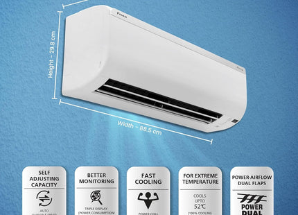 Daikin 1.5 Ton 3 Star Inverter Split AC (Copper, PM 2.5 Filter, Triple Display, Dew Clean Technology, Coanda Airflow, 2024 Model, MTKL50U, White)