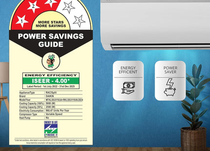 Daikin 1.5 Ton 3 Star Inverter Split AC (Copper, PM 2.5 Filter, Triple Display, Dew Clean Technology, Coanda Airflow, 2024 Model, MTKL50U, White)