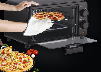 Pigeon Oven Toaster Grill 9 Liters OTG without Rotisserie for Oven Toaster and Grill for grilling and baking Cakes (Grey)